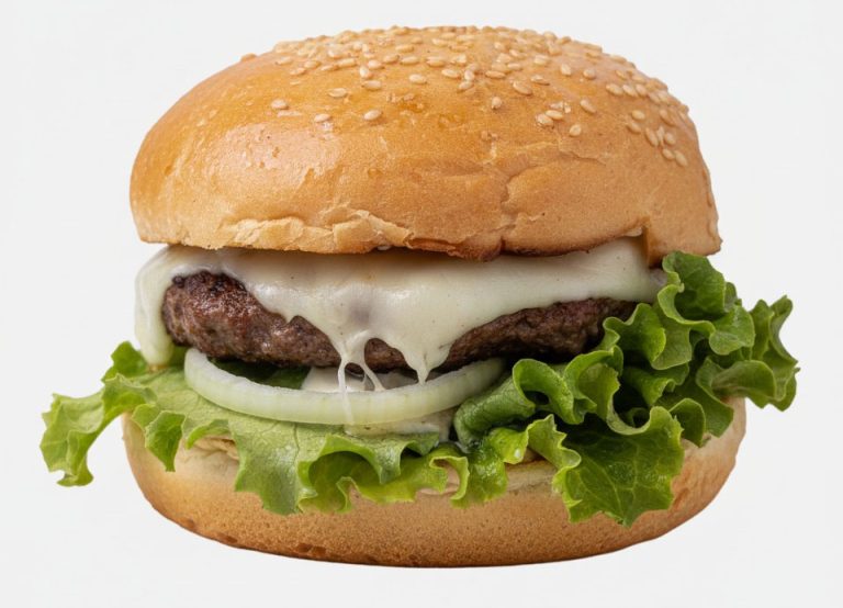 Domači burger spečen v Slice3D in poslikan za produktno fotografijo